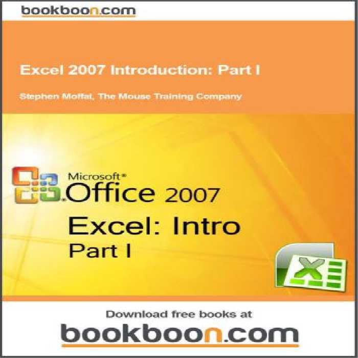 خرید و دانلود نسخه کامل کتاب Excel 2007 Introduction. Part I