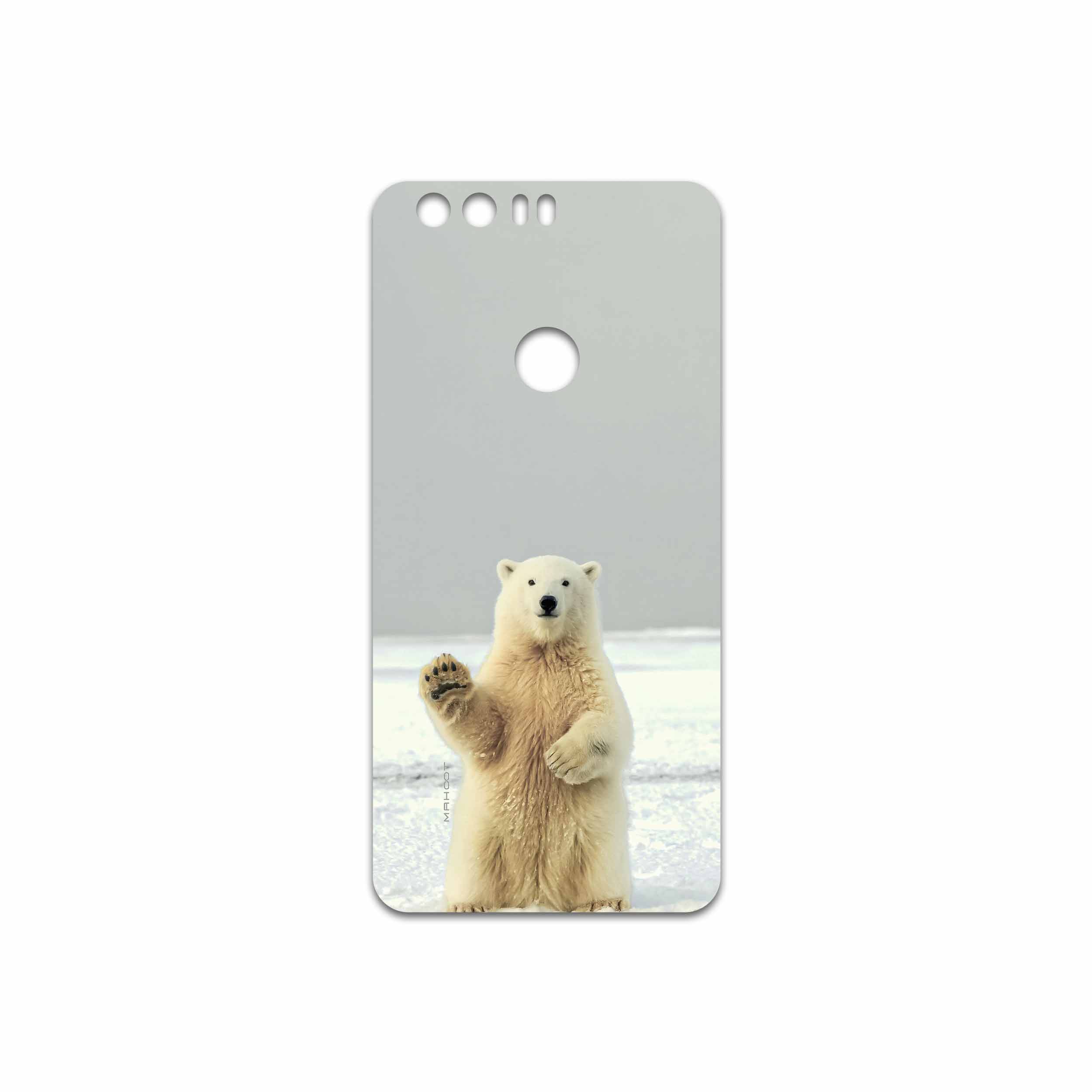 برچسب پوششی ماهوت مدل Polar bear مناسب برای گوشی موبایل آنر 8