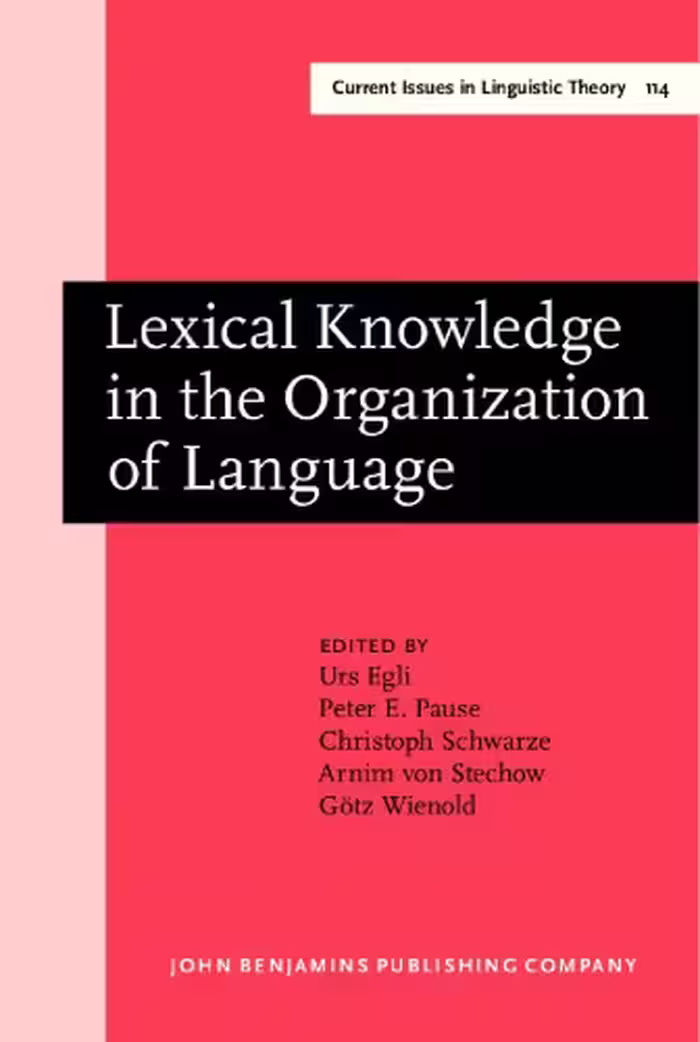 خرید و دانلود نسخه کامل کتاب Lexical Knowledge in the Organization of Language