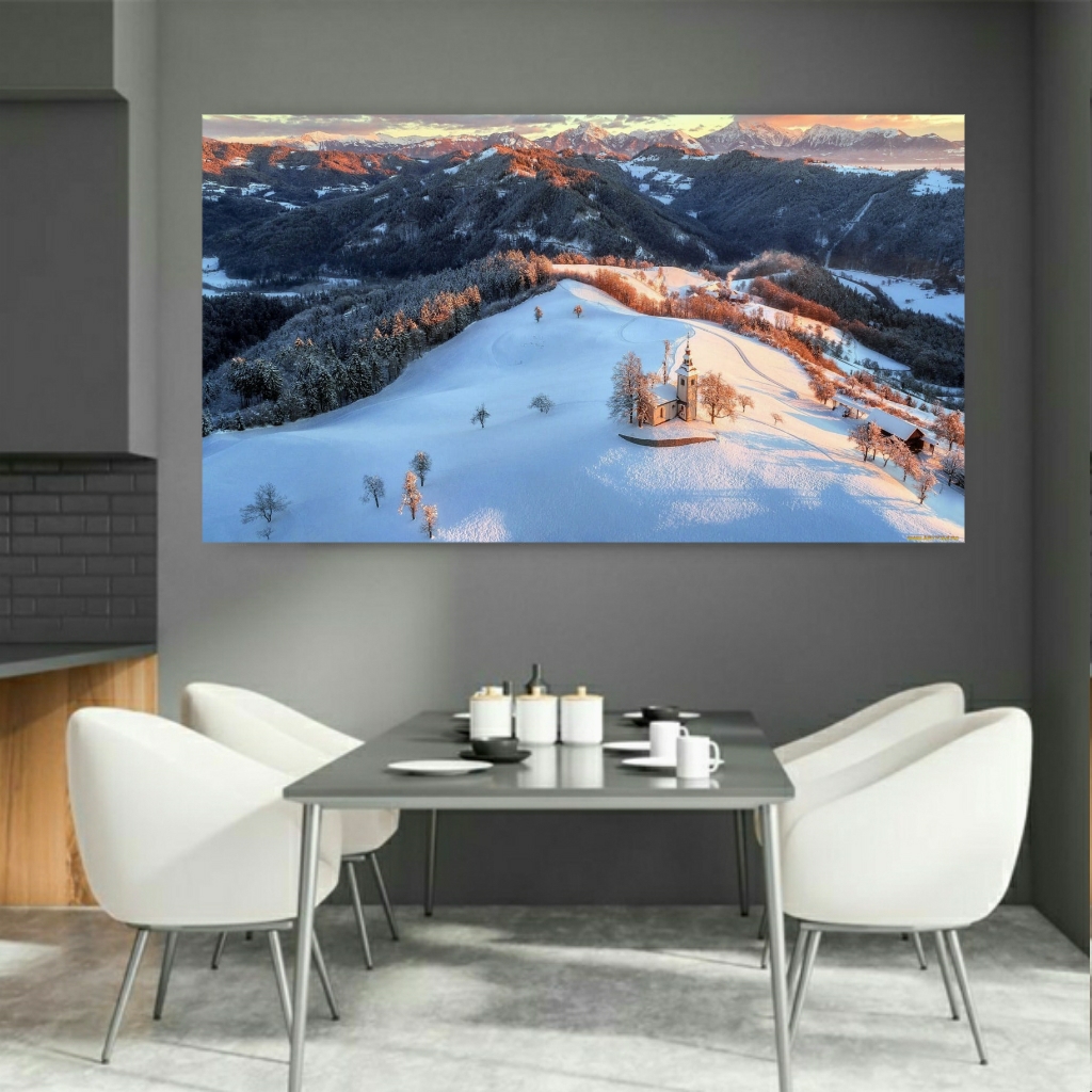  تابلو شاسی طرح طبیعت زمستان برفی مدل SDT1425