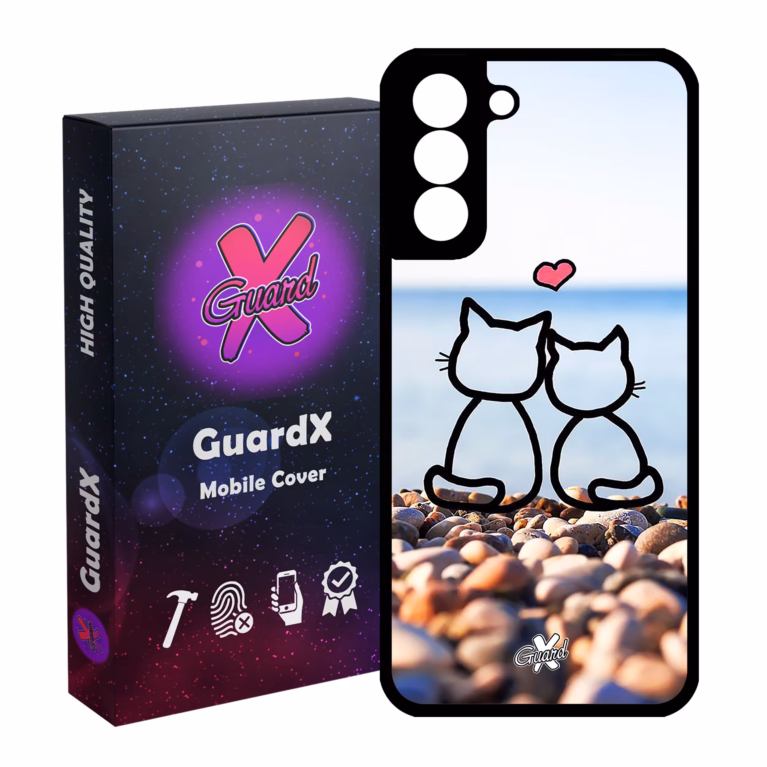 کاور گارد ایکس طرح Love مدل Glass10016 مناسب برای گوشی موبایل سامسونگ Galaxy S21 FE