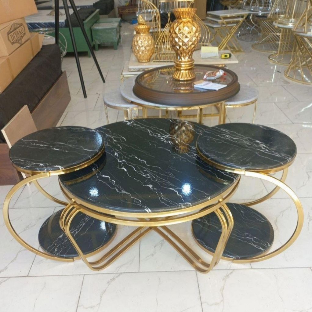 میز عسلی وجلو مبلی آبکاری درجه 1 فورتیک مدل خرچنگی ارسال با باربری وپس کرایه