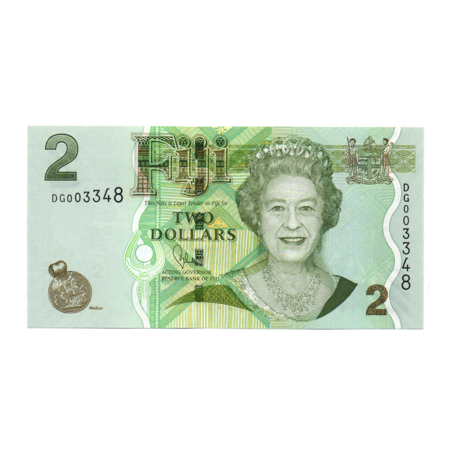 اسکناس تزئینی طرح کشور فیجی مدل 2 دلار unc