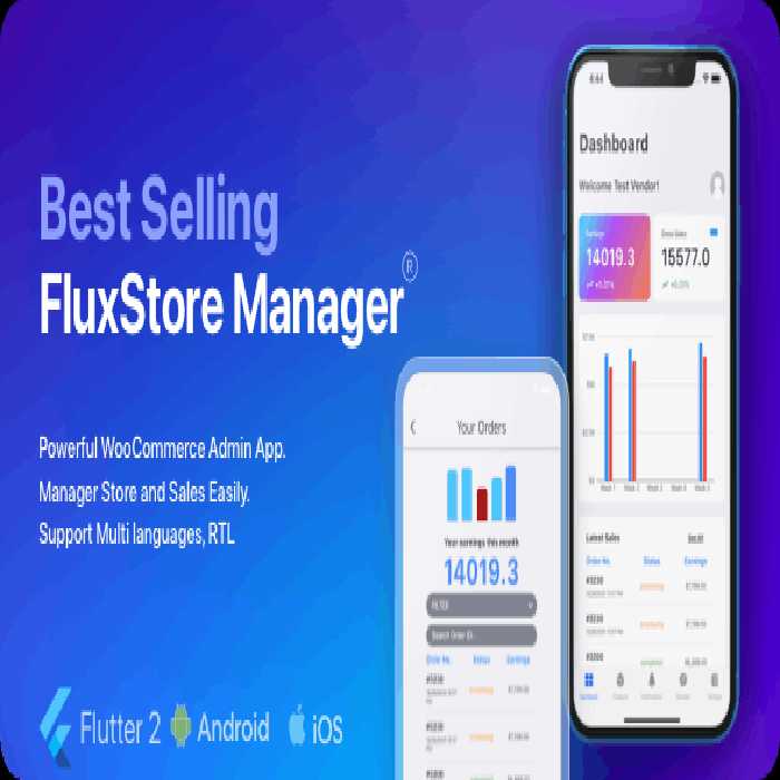 دانلود اپلیکیشن FluxStore Manager برای ووکامرس