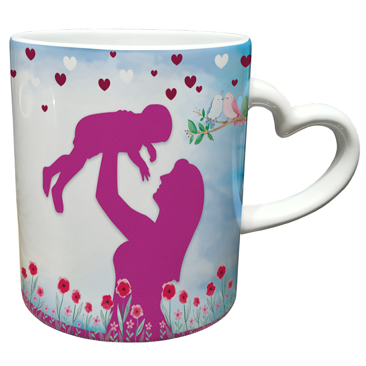 ماگ مدل دسته قلبی طرح روز مادر کد 3