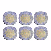 زیر لیوانی ترمه طراحان ایده مدل گنبد نیلی کد cfp001 بسته شش عددی