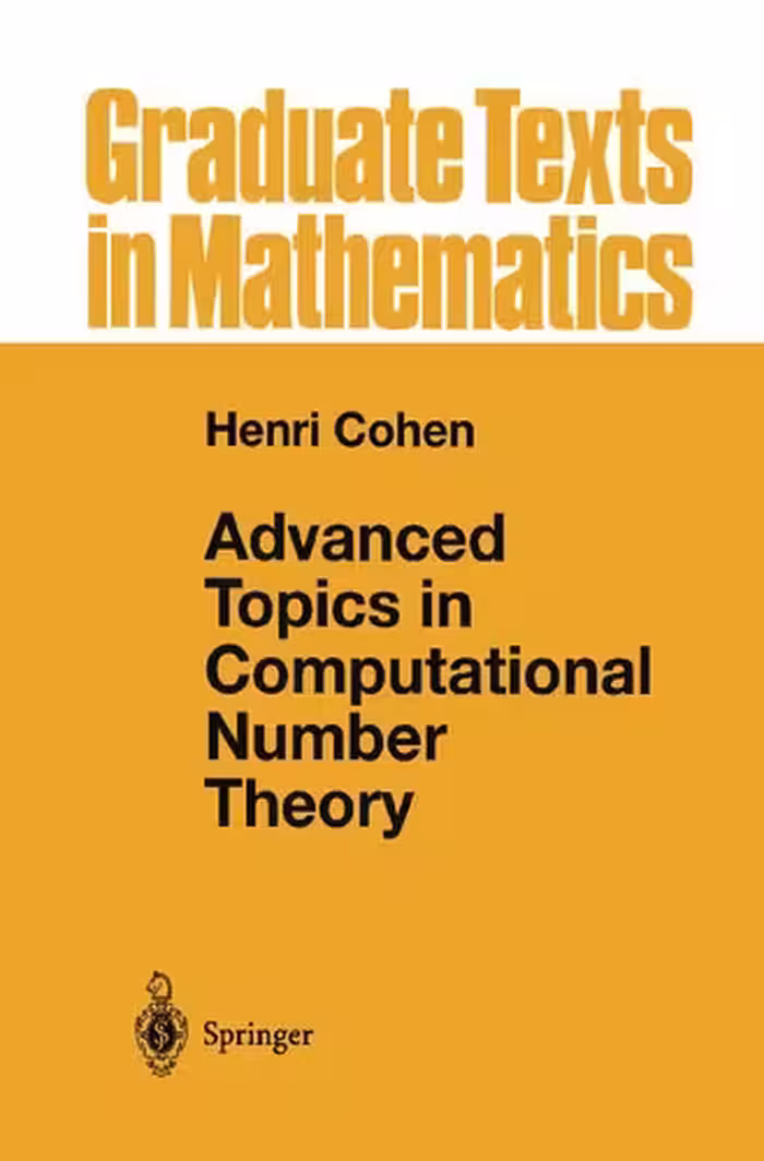 خرید و دانلود نسخه کامل کتاب Advanced Topics in Computational Number Theory