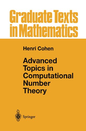 خرید و دانلود نسخه کامل کتاب Advanced Topics in Computational Number Theory