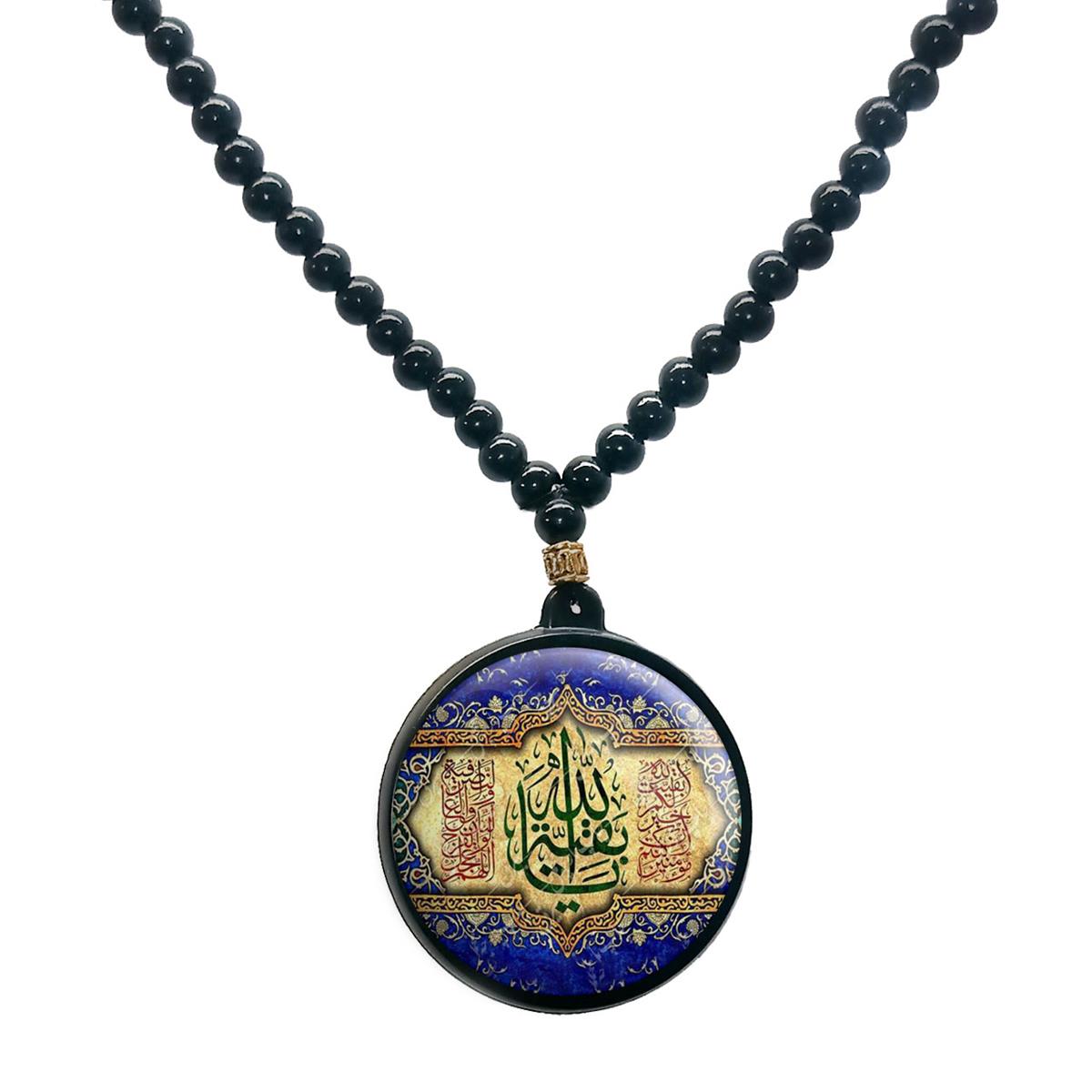 گردنبند پرمانه طرح امام زمان کد pmd.24214 مدل دو طرفه