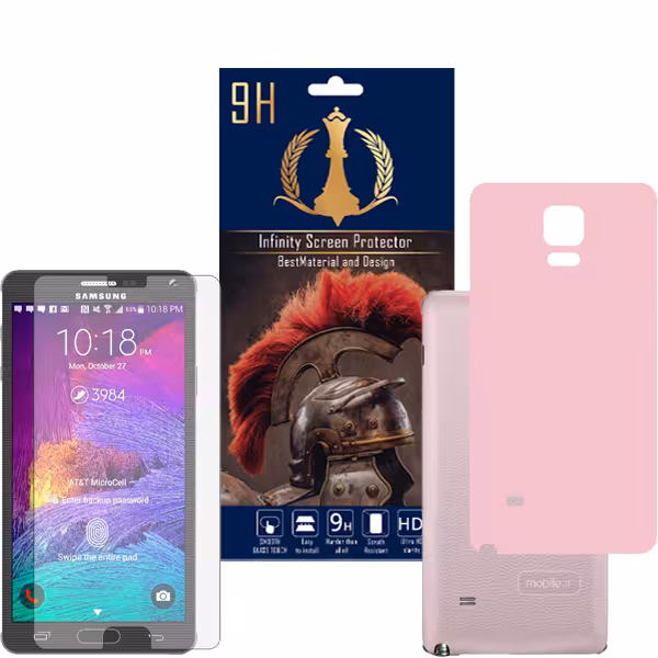 برچسب پوششی اینفینیتی مدل PRO MAX مناسب برای گوشی موبایل سامسونگ Galaxy NOTE 4 به همراه محافظ صفحه نمایش