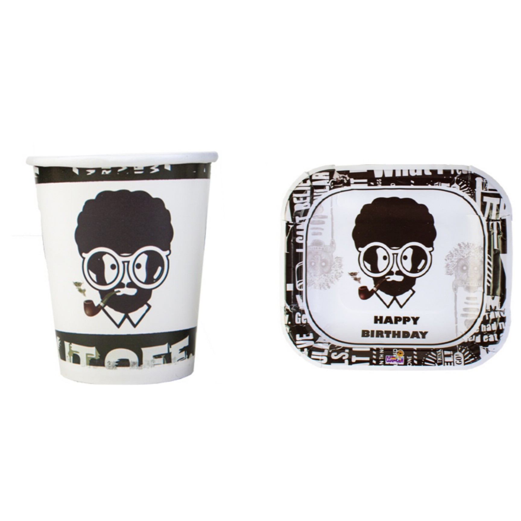 پیشدستی لیوان تم تولد مردانه هیپ هاپ