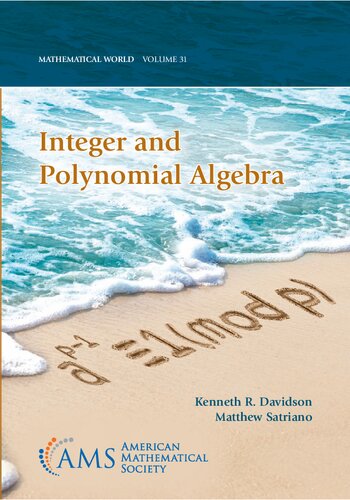 خرید و دانلود نسخه کامل کتاب Integer and polynomial algebra