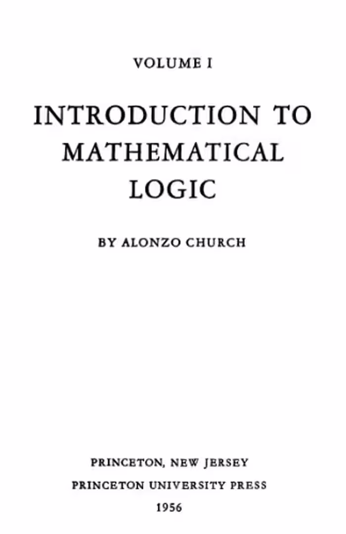 خرید و دانلود نسخه کامل کتاب Introduction to Mathematical Logic Alonzo Church
