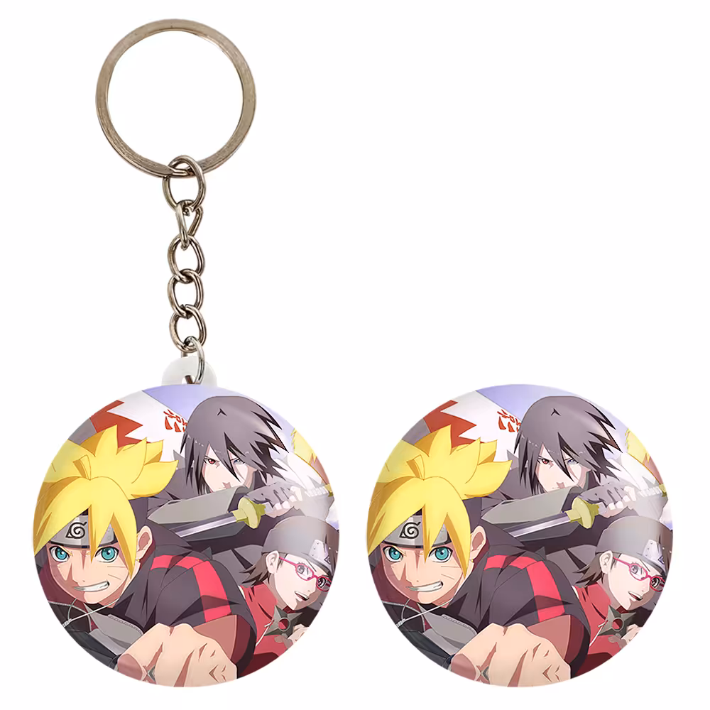 پیکسل خندالو مدل بوروتو و ساسکه و ناروتو و سارادا انیمه بوروتو کد 13146 به همراه جاکلیدی