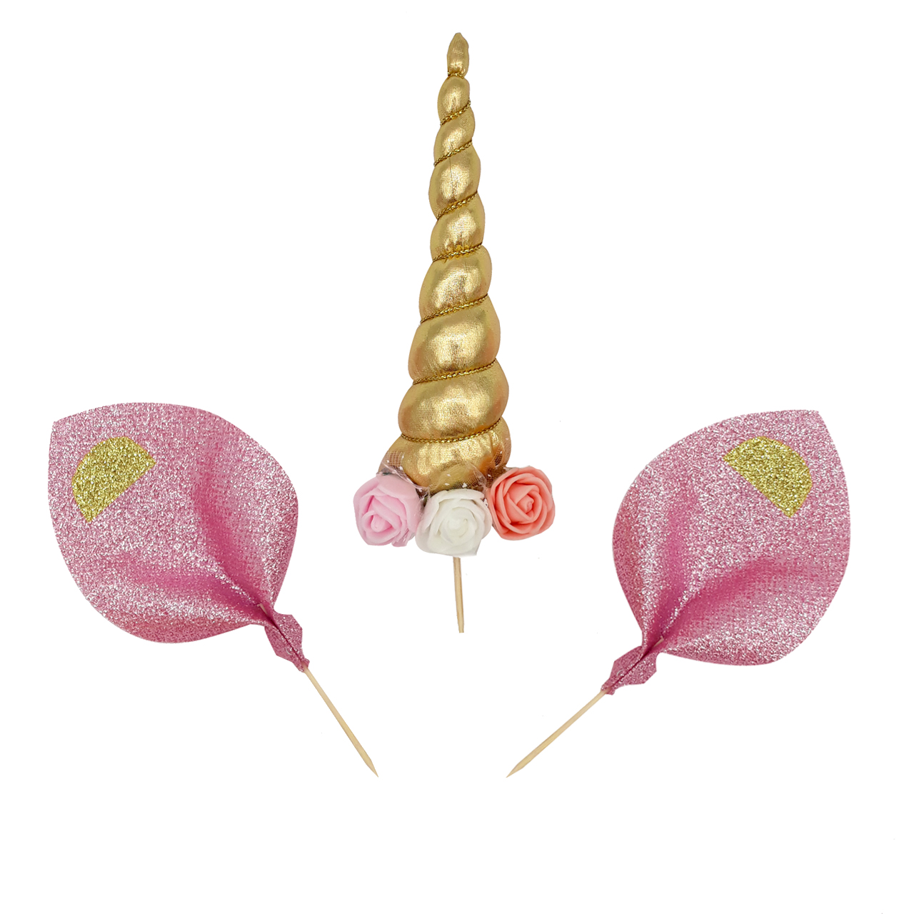 تاپر تزیین کیک مدل یونیکورن کد mk531 مجموعه 3 عددی