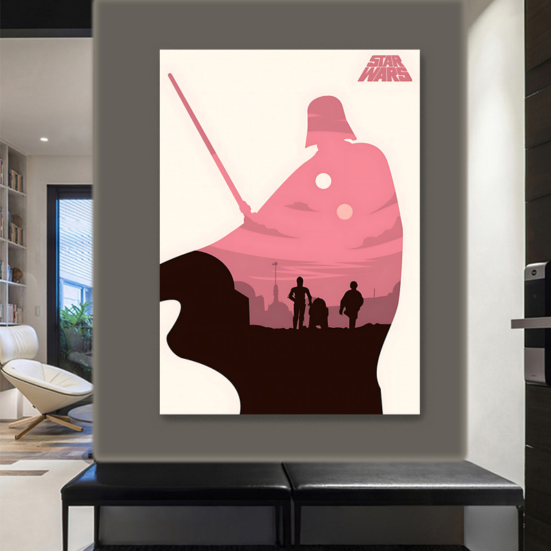 تابلو شاسی مدل فیلم و سریال طرح STAR WARS جنگ ستارگان کد 10 | دنیای قاب