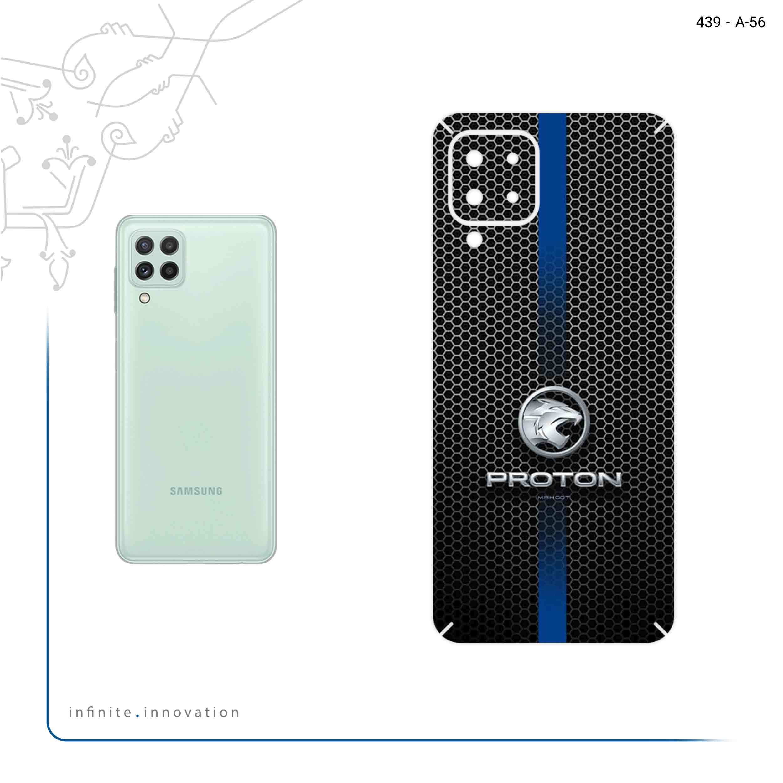 برچسب پوششی ماهوت مدل PROTON مناسب برای گوشی موبایل سامسونگ Galaxy A22 4G