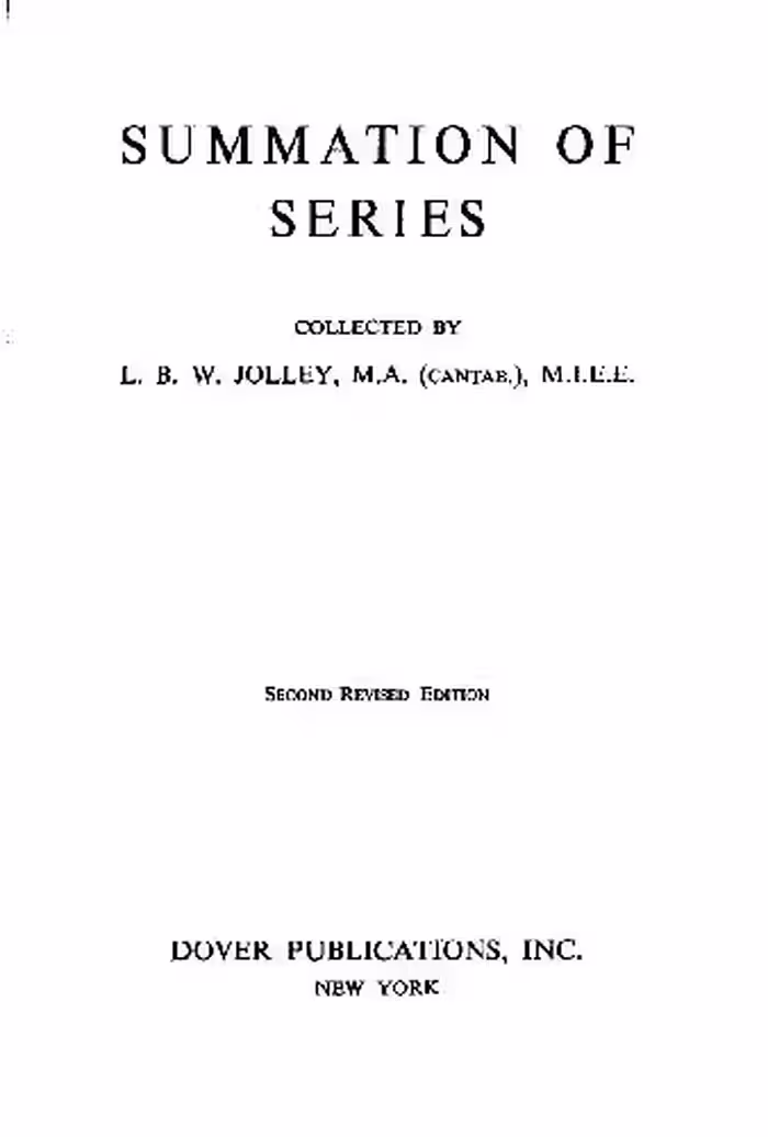 خرید و دانلود نسخه کامل کتاب Summation of Series