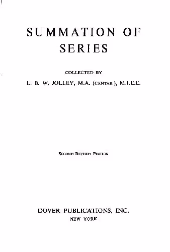 خرید و دانلود نسخه کامل کتاب Summation of Series