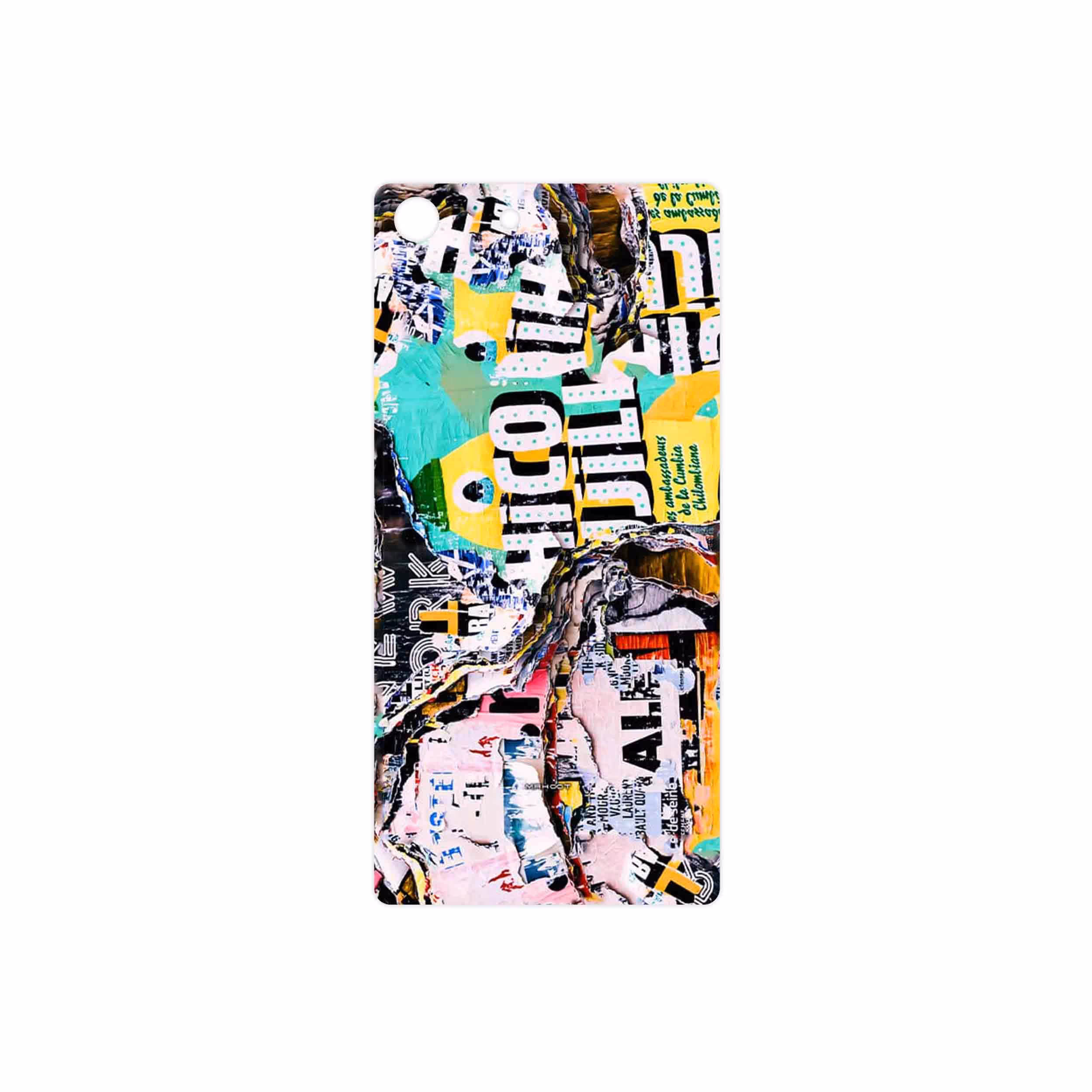 برچسب پوششی ماهوت مدل Collage of Teared Paper مناسب برای گوشی موبایل سونی Xperia M5