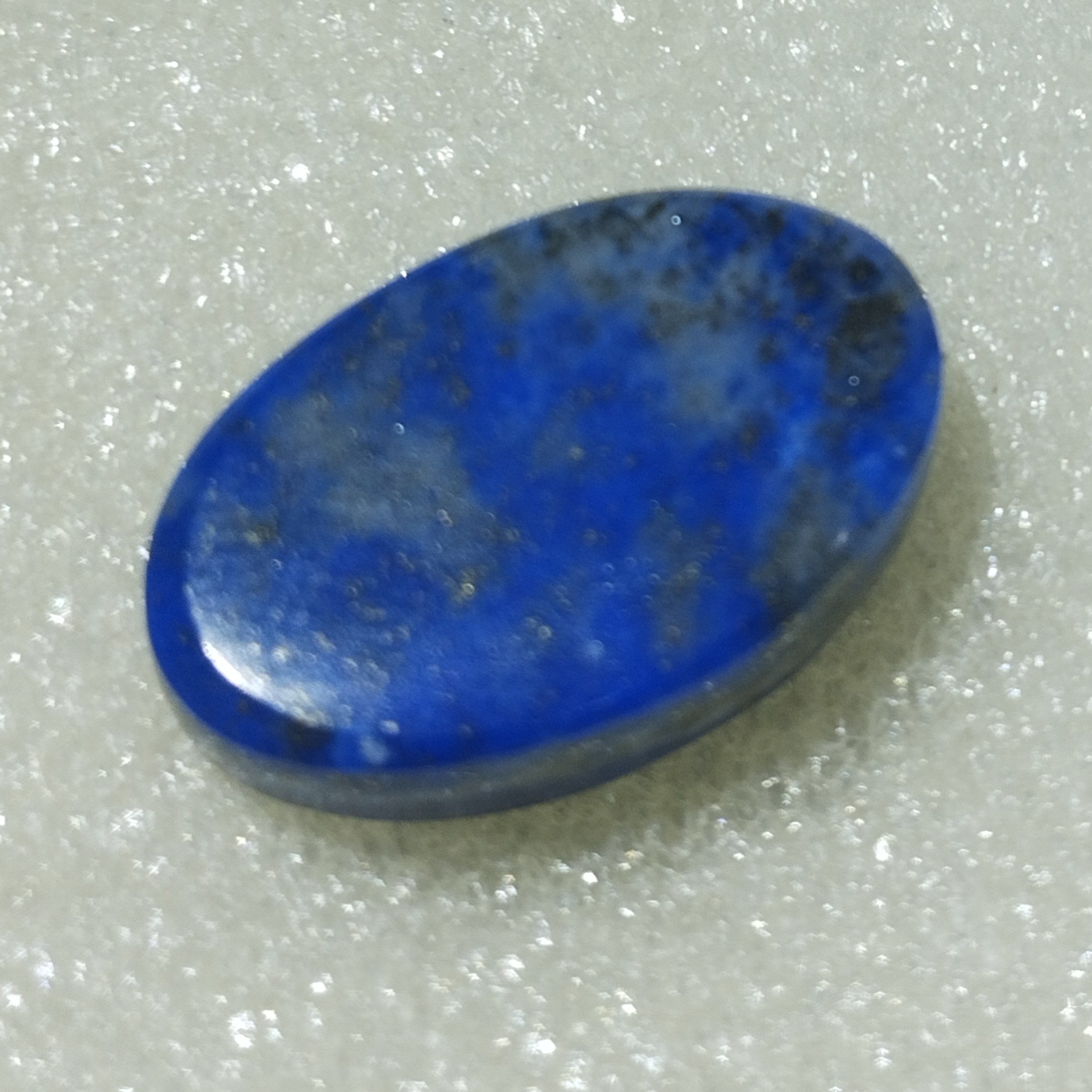 نگین لاجورد معدنی دستساز قد 21میلیمتر پهنا 13میلیمتر