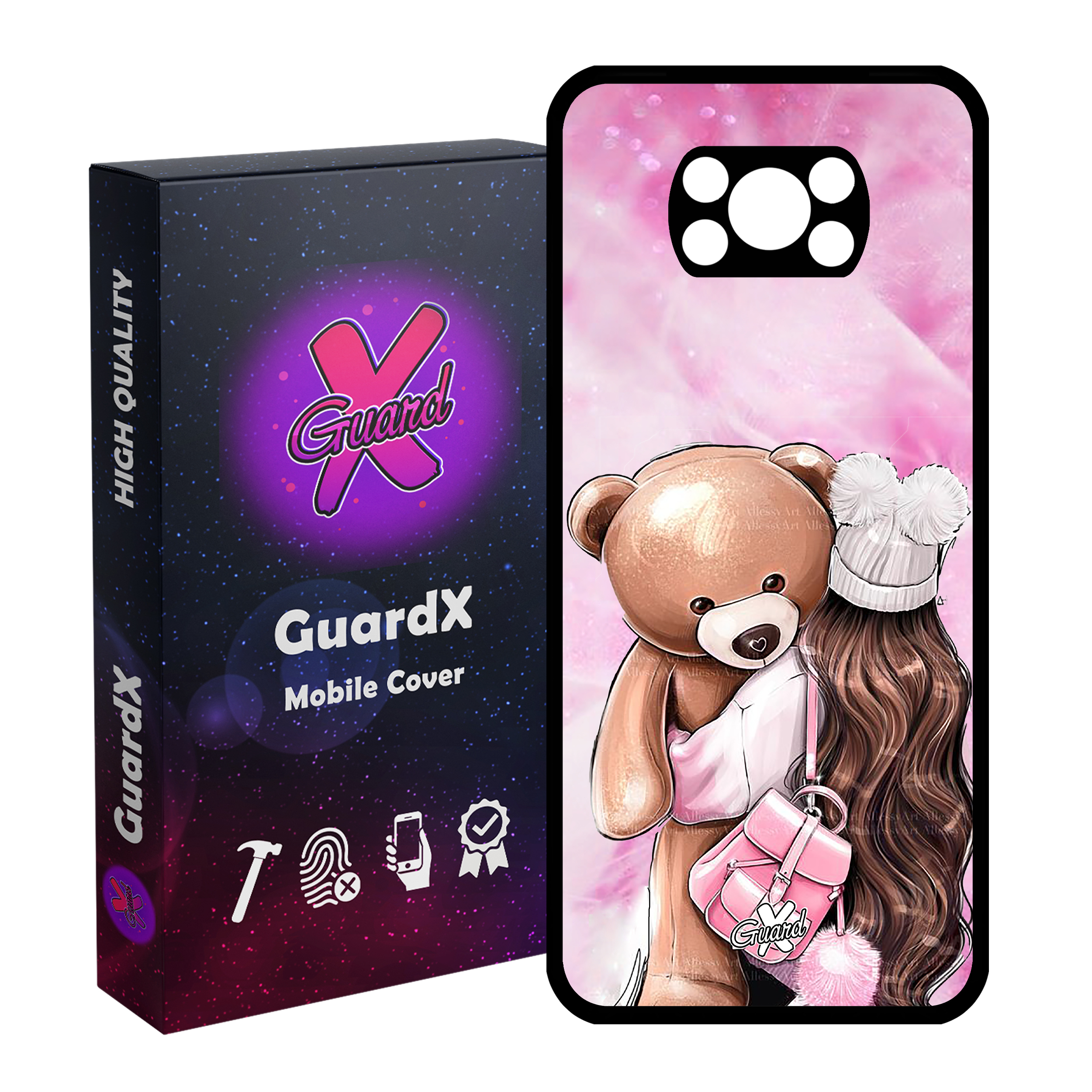 کاور گارد ایکس طرح Girl مدل Glass10088 مناسب برای گوشی موبایل شیائومی Poco X3 / Poco X3 NFC