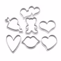 قالب شیرینی به گز مدل قلب مجموعه 7 عددی