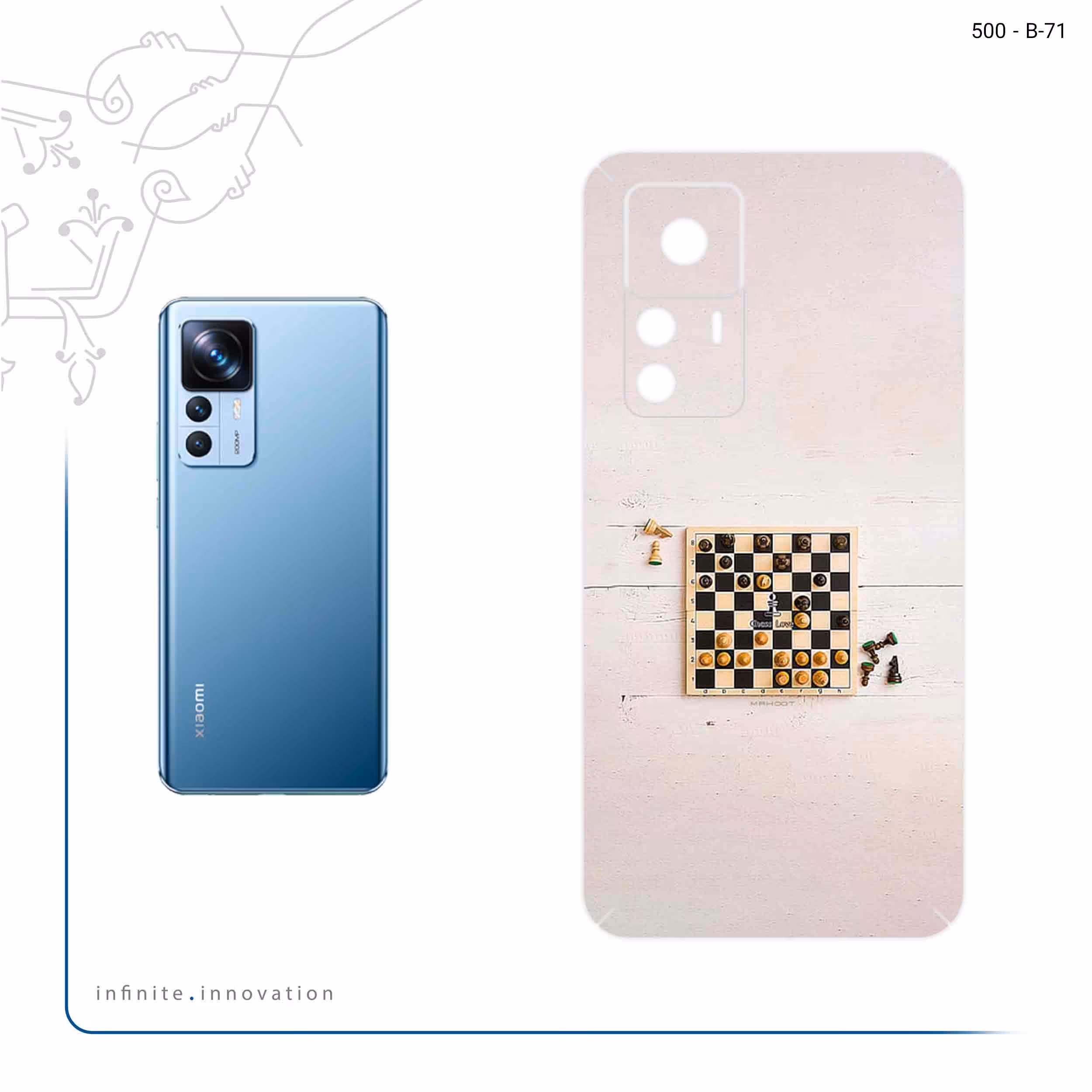 برچسب پوششی ماهوت مدل Chess مناسب برای گوشی موبایل شیائومی 12T Pro