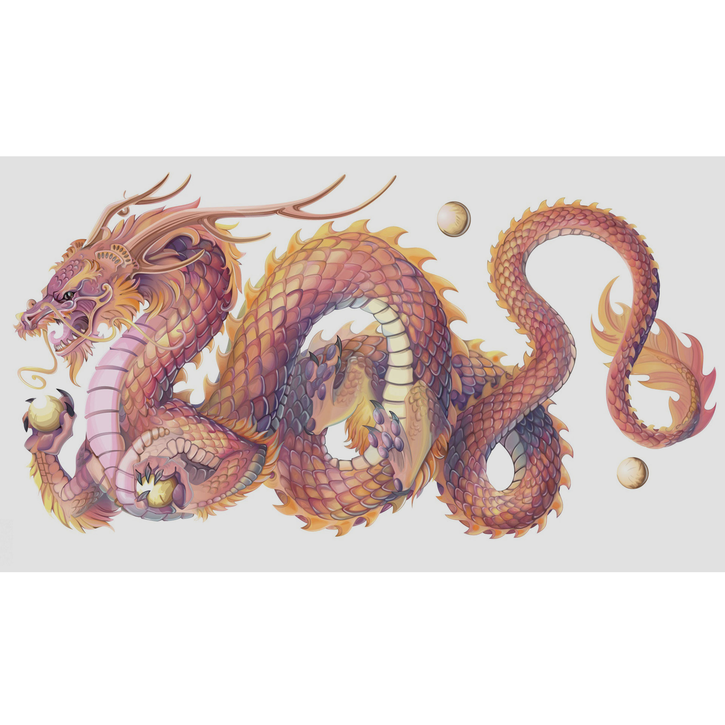 تابلو شاسی مدل نقاشی اژدها T6553