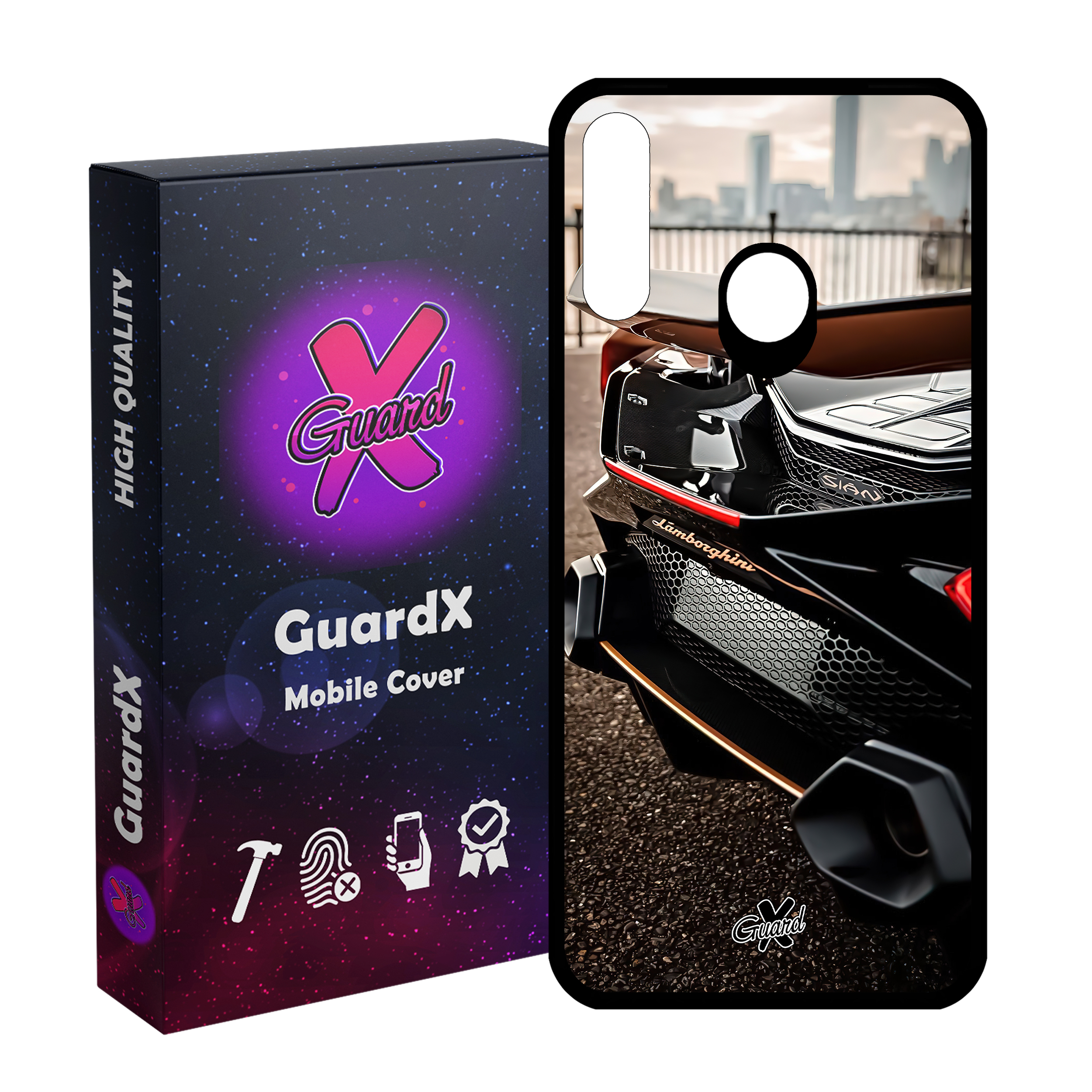 کاور گارد ایکس طرح لامبورگینی مدل Glass10492 مناسب برای گوشی موبایل سامسونگ Galaxy A20s