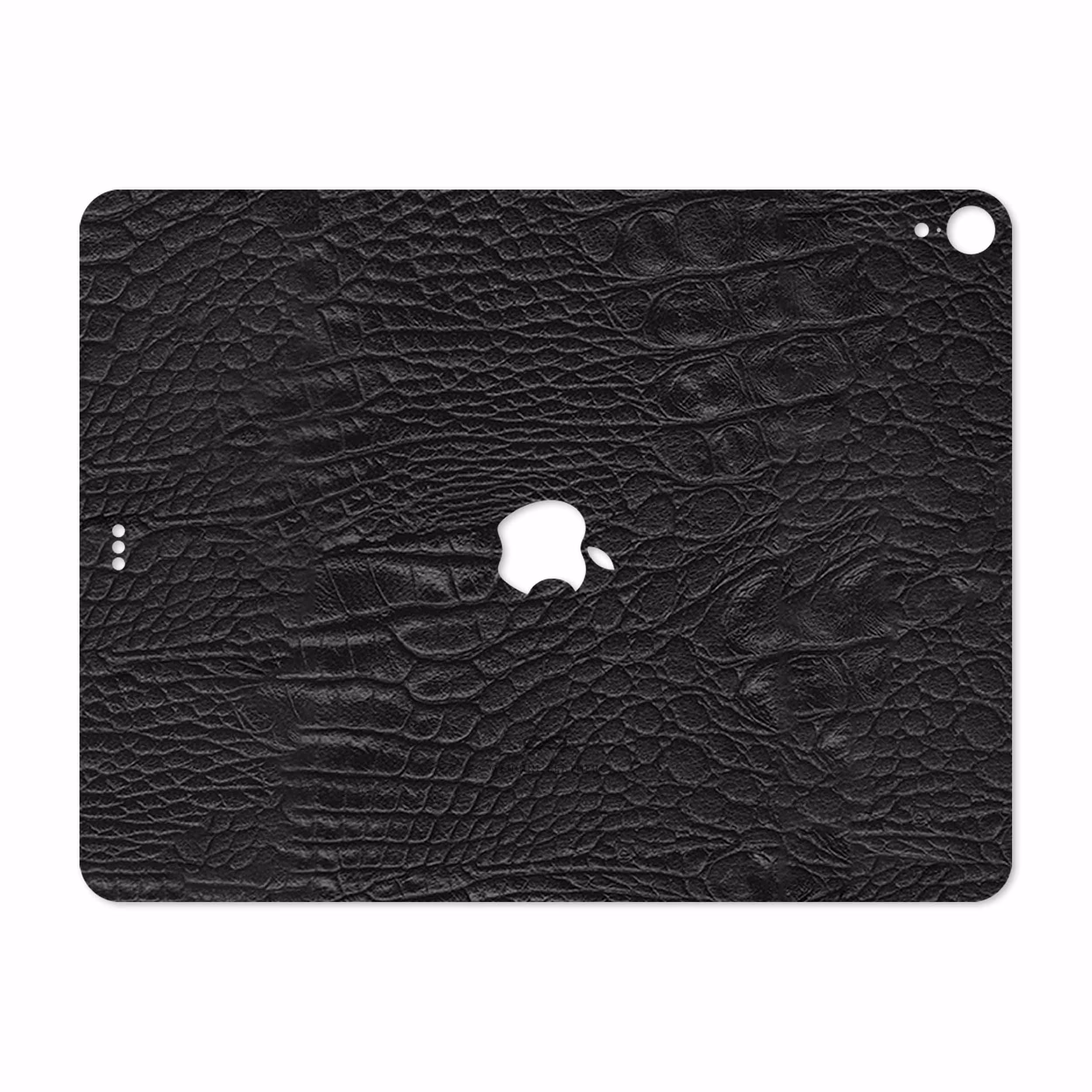 برچسب پوششی ماهوت مدل Black-Crocodile-Leather مناسب برای تبلت اپل iPad Pro 12.9 (GEN 3) 2018 A2014
