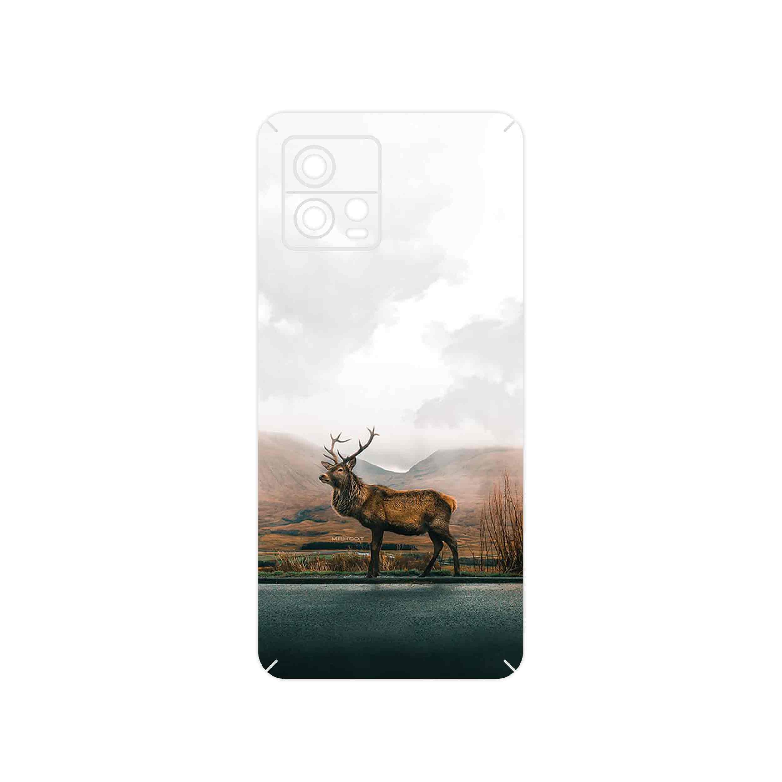 برچسب پوششی ماهوت مدل Horned_Deer مناسب برای گوشی موبایل موتورولا Moto G72