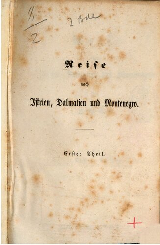 خرید و دانلود نسخه کامل کتاب Reise nach Istrien, Dalmatien und Montenegro