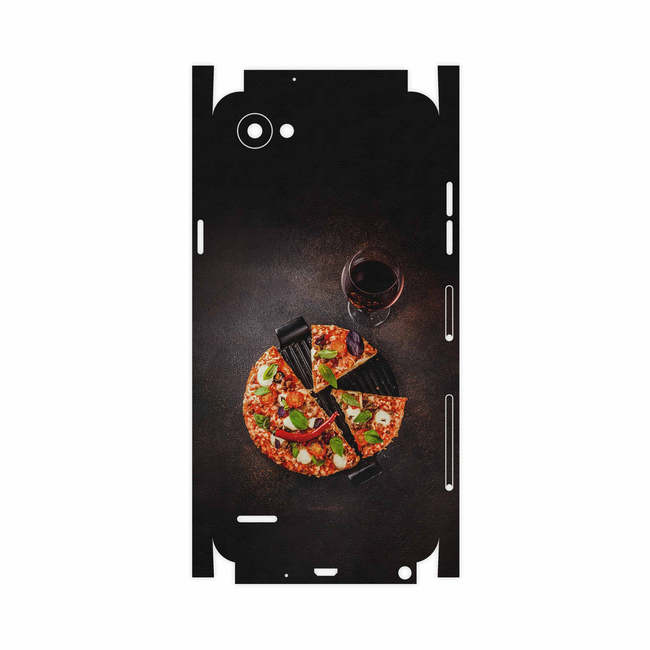 برچسب پوششی ماهوت مدل Pizza-FullSkin مناسب برای گوشی موبایل ال جی Q6