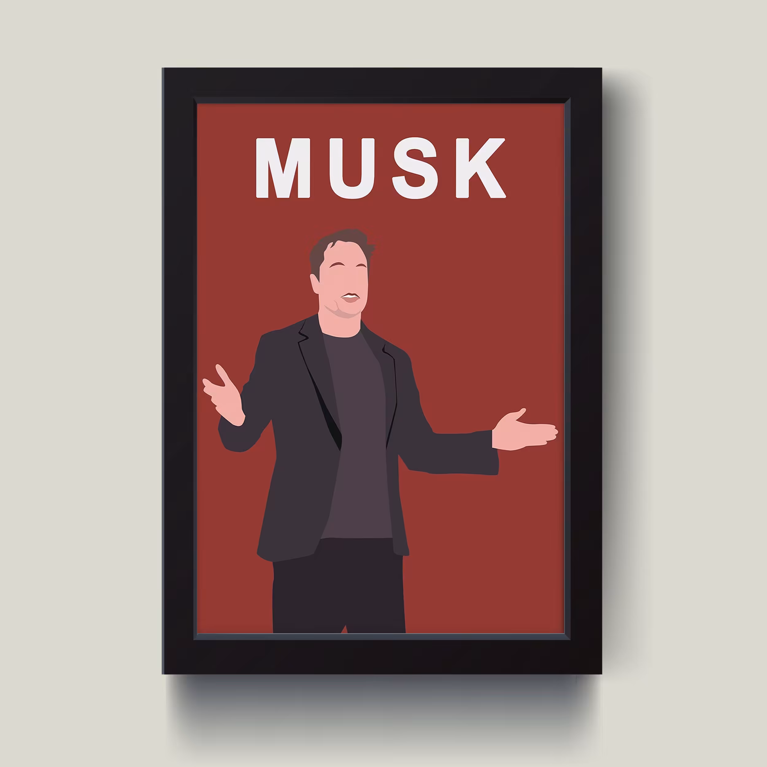 تابلو مدل مینیمال Elon Musk ایلان ماسک کد Q2626