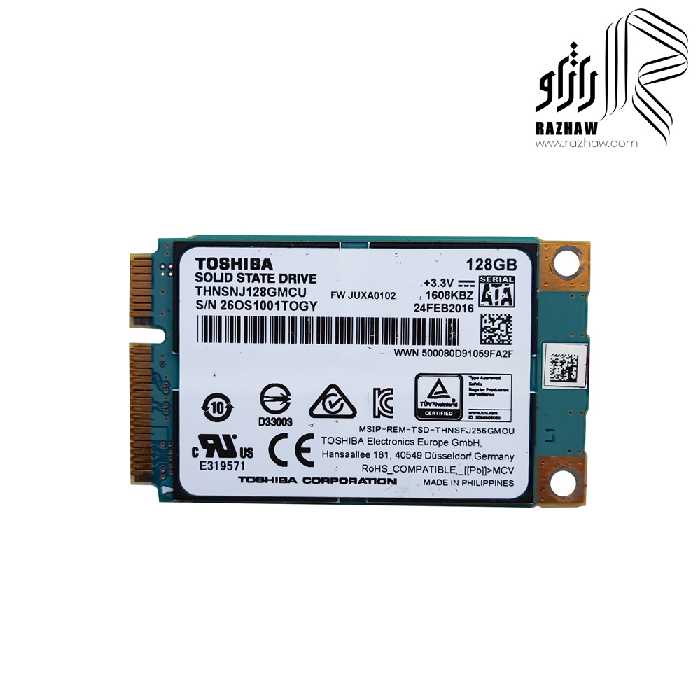 حافظه ssd m-sata برند توشیبا مدل THNSNJ ظرفیت 128 گیگابایت