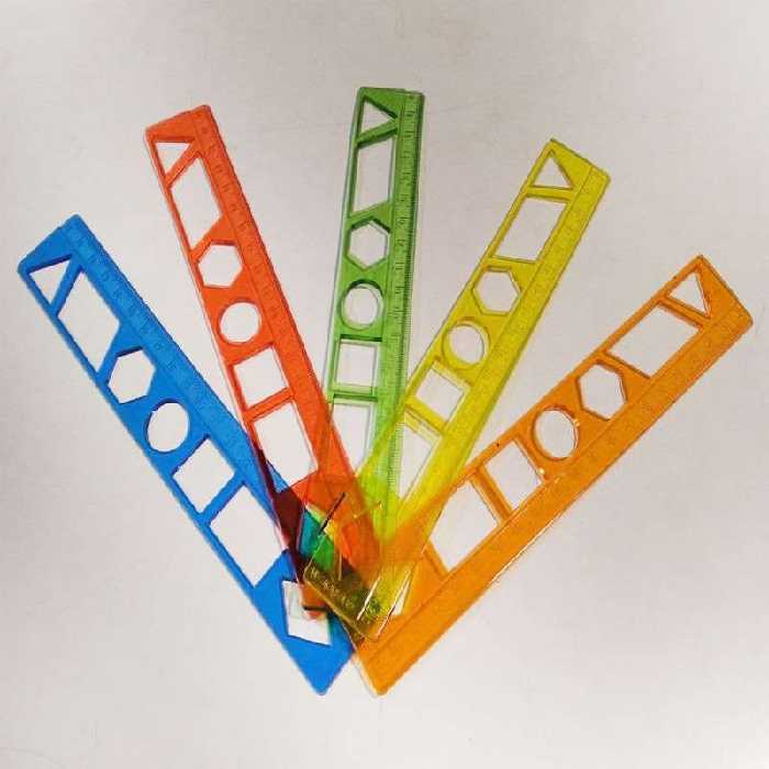 خط کش ژله ای 20 سانتی فقط رنگ زرد