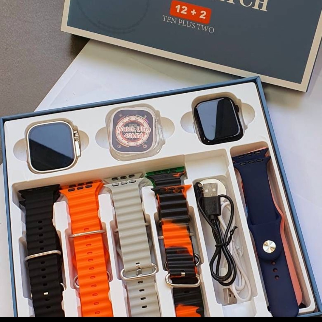 پک دو عدد ساعت هوشمند و 15 بند مدل Y90