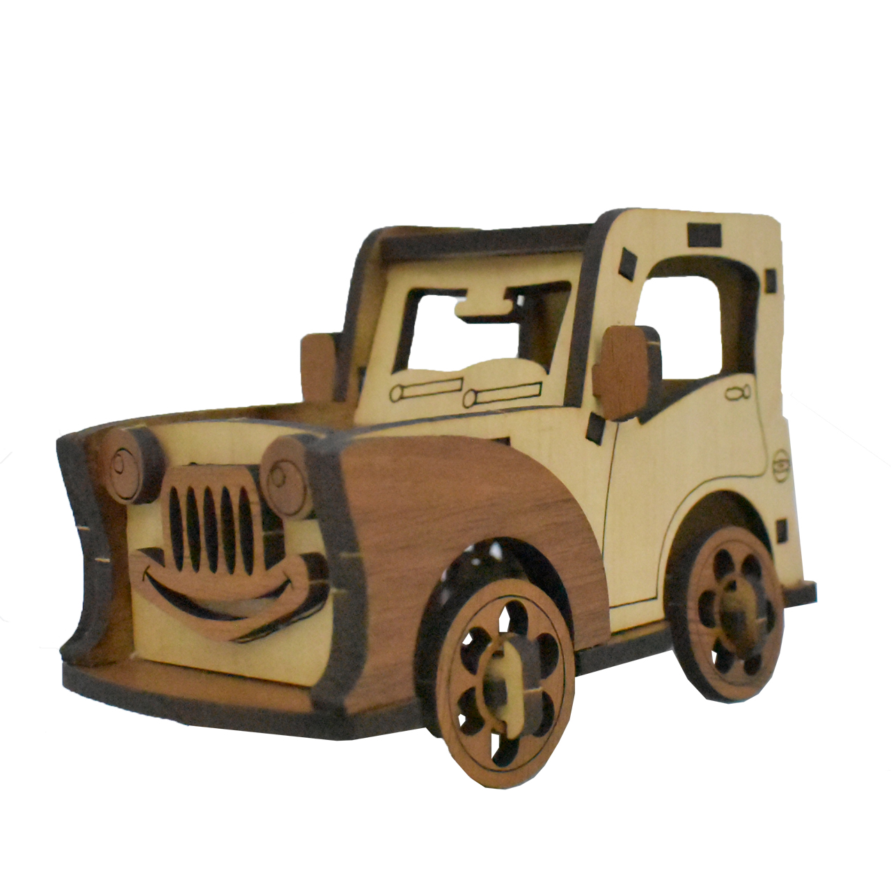 ماکت دکوری طرح ماشین جیپ خندان