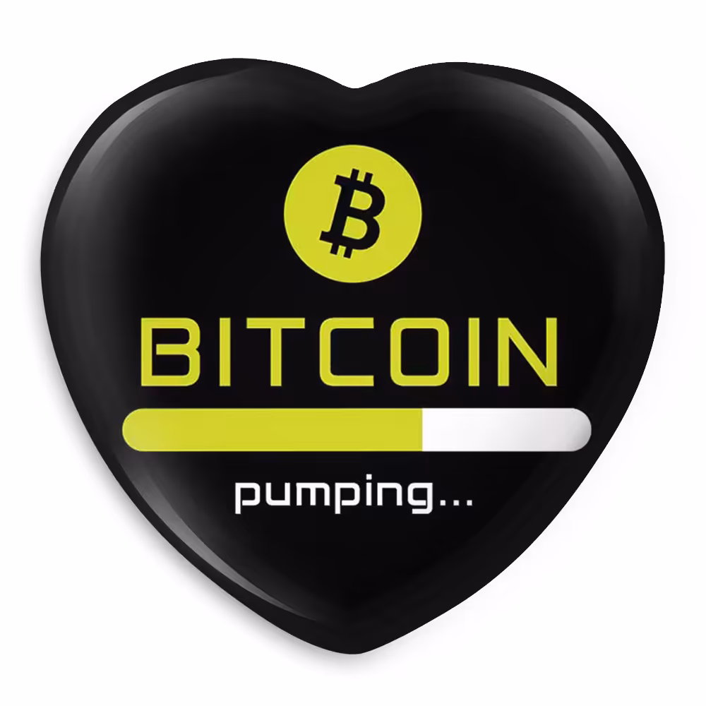 پیکسل خندالو طرح ارز دیجیتال بیت کوین مدل قلبی کد 10898