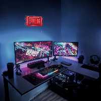 چراغ دیواری نئون دیزاین طرح Pubg-Logo_RD