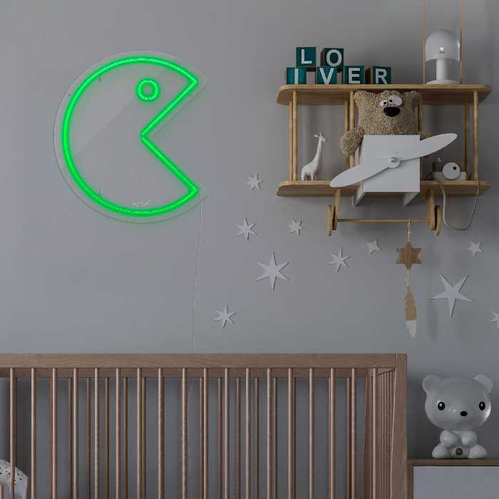 چراغ دیواری نئون دیزاین طرح Packman_GR