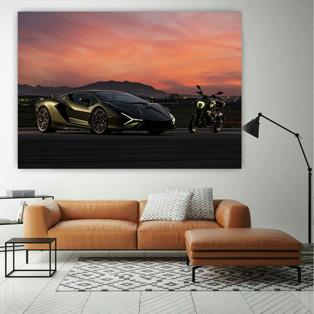  تابلو شاسی طرح موتور و ماشین مدل SDT329