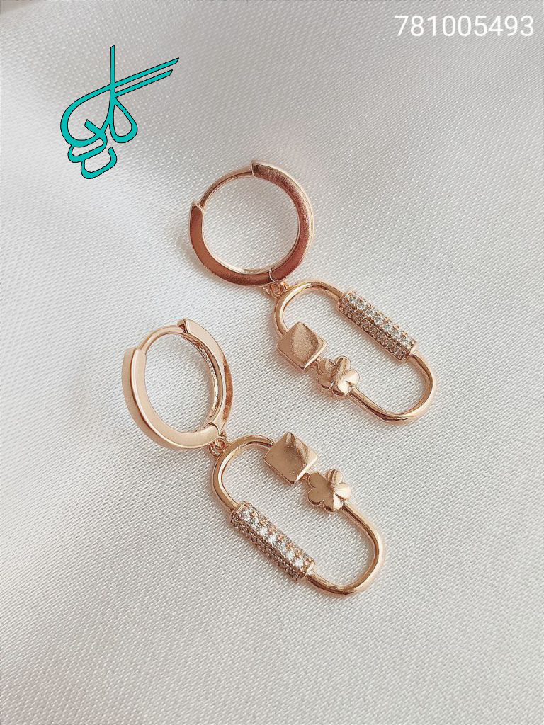 خرید گوشواره آویز زنانه طلایی مارک ژوپینگ ضد حساسیت رنگ ثابت کیفیت عالی کد 1615715 - ردگل