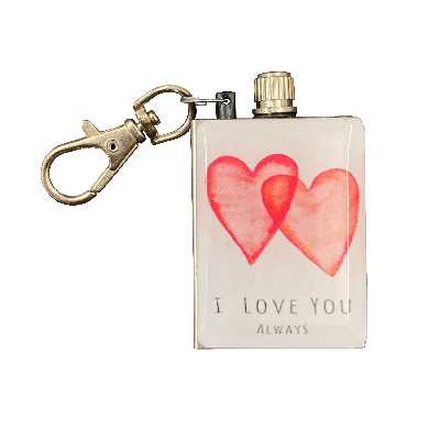 فندک مدل کبریتی طرح دوقلب عاشق کد DKD-744