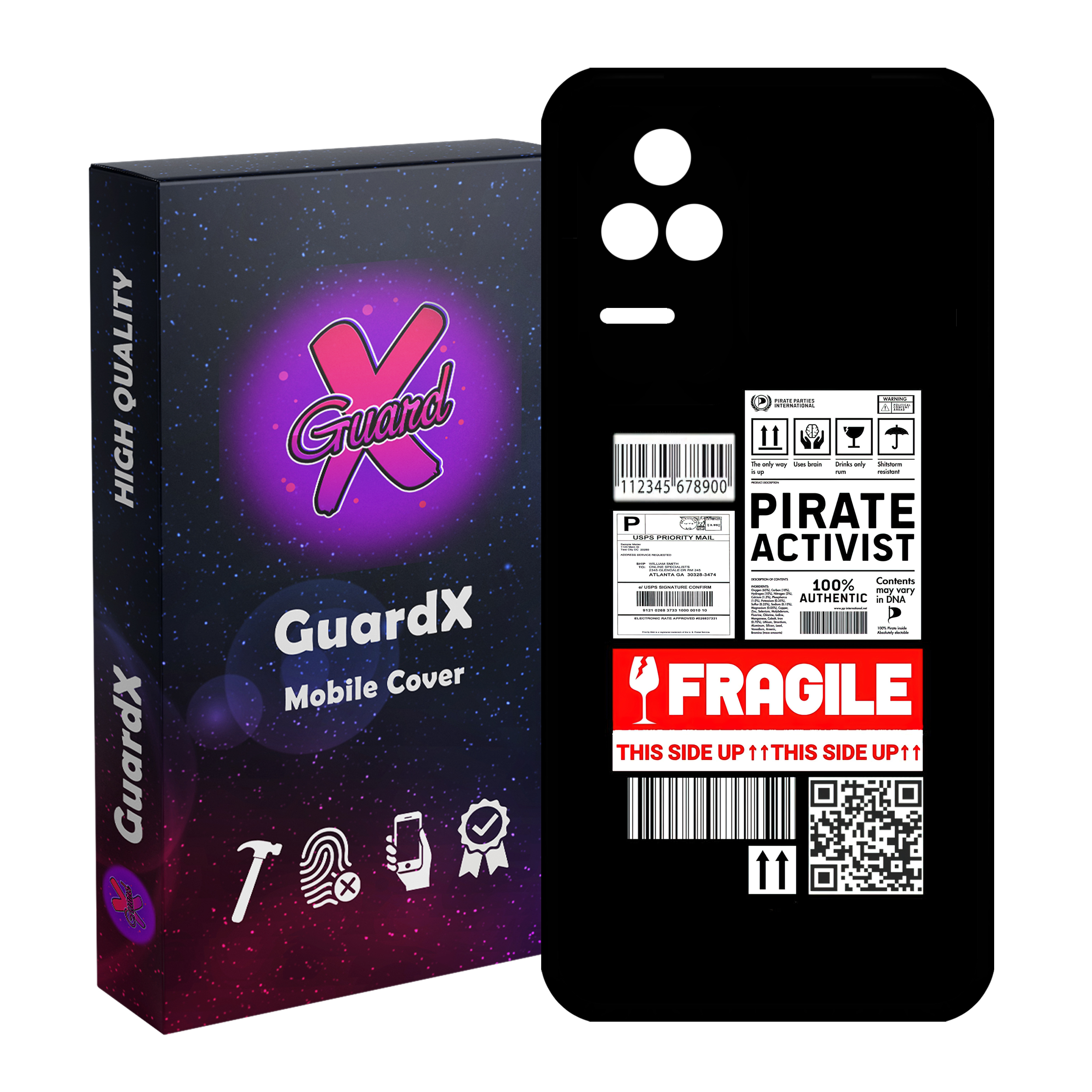 کاور گارد ایکس طرح متن مدل Glass10541 مناسب برای گوشی موبایل شیائومی Poco F4/Redmi K40S