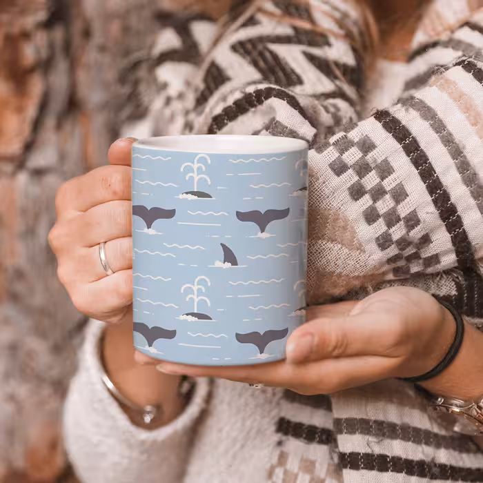 ماگ طرح دریا و نهنگ 