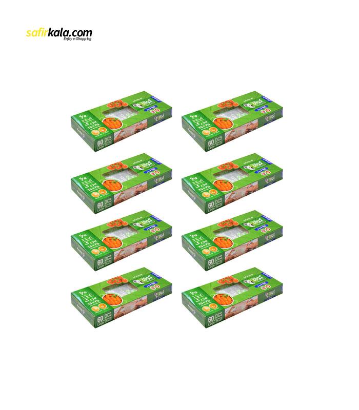 کیسه فریزر کوالا مدل کریستال هشت بسته 60 عددی