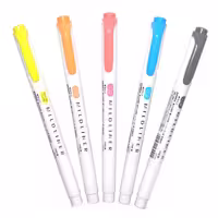 ماژیک علامت گذار 5 رنگ زبرا مدل MILDLINER طرح (Friendly Colors (New Colors (بدون قاب طلقی)