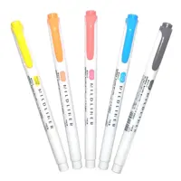 ماژیک علامت گذار 5 رنگ زبرا مدل MILDLINER طرح (Friendly Colors (New Colors (بدون قاب طلقی)